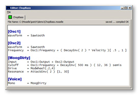 Synthesizer Programmed with Text